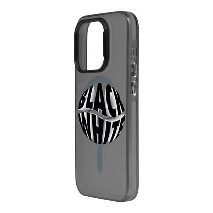 BLACK WHITE-iPhone 14 Plus Hold Kılıf MagSafe Özellikli