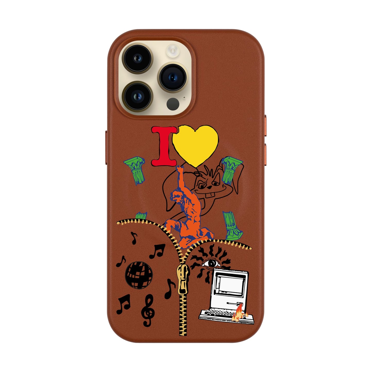 ANTIQUE-iPhone 14 Pro Max Leather Kılıf MagSafe Özellikli