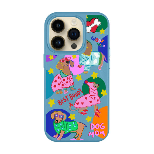 DOG MOM-iPhone 14 Pro Leather Kılıf MagSafe Özellikli