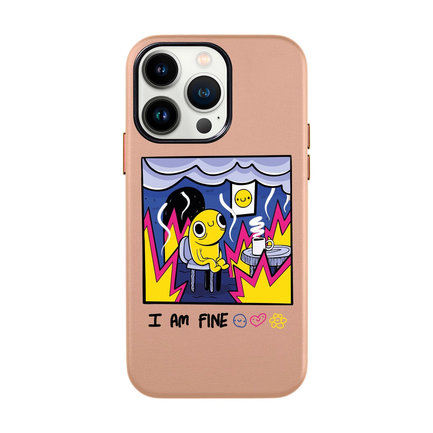 I AM FINE-iPhone 13 Pro Leather Kılıf