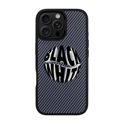 BLACK WHITE-iPhone 16 Pro Max Plaid Kılıf MagSafe Özellikli