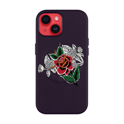 DRY ROSE-Leather Kılıf MagSafe Özellikli - iPhone 13