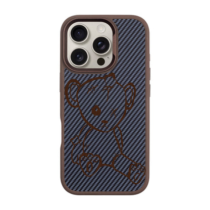 BABY BEAR-iPhone 16 Pro Plaid Kılıf MagSafe Özellikli
