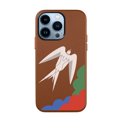 L’OISEAU LIBRE-iPhone 13 Pro Max Leather Kılıf