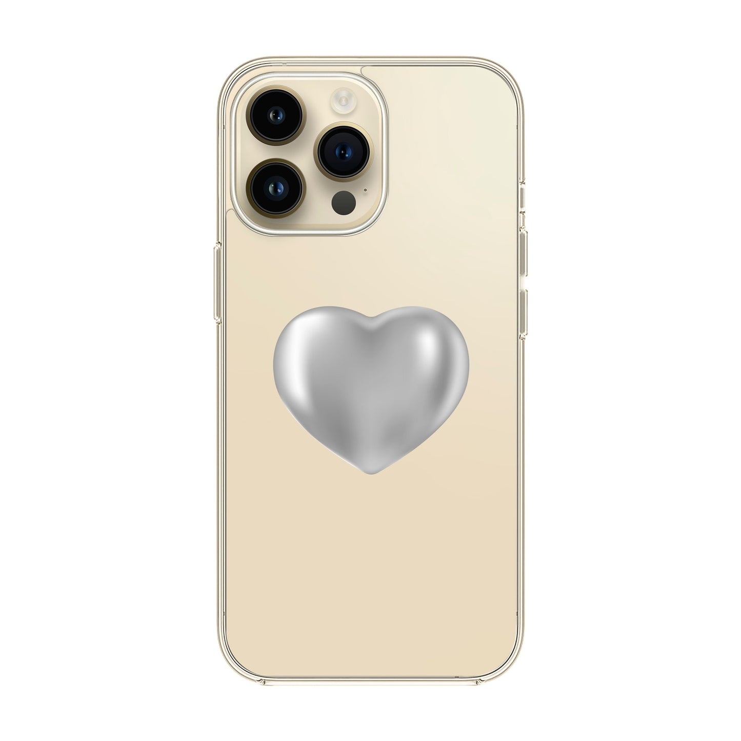 SILVER HEART-iPhone 14 Pro Max Solid Kılıf