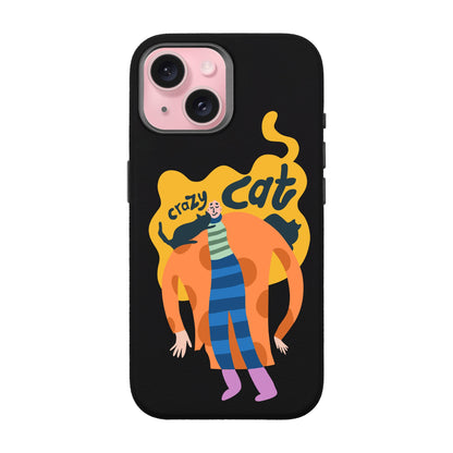 CRAZY CAT-iPhone 15 Leather Premium Kılıf MagSafe Özellikli