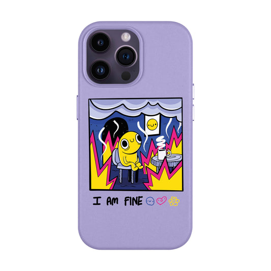 I AM FINE-iPhone 14 Pro Max Leather Kılıf MagSafe Özellikli