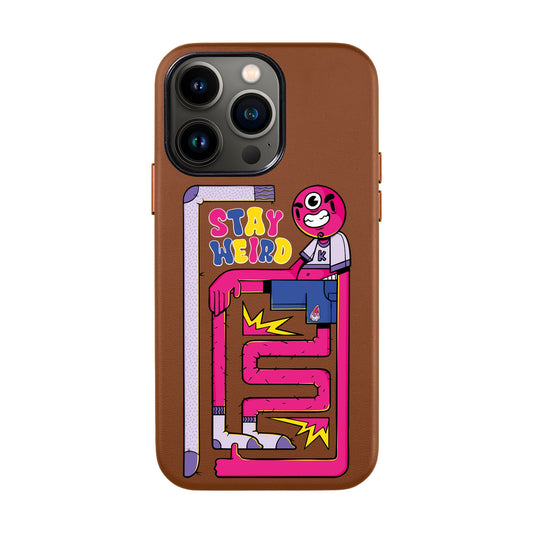 OG TOOTHY-iPhone 13 Pro Max Leather Kılıf