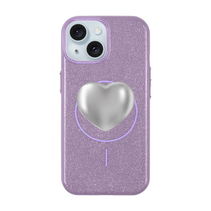SILVER HEART-iPhone 15 Plus Radiant Kılıf MagSafe Özellikli