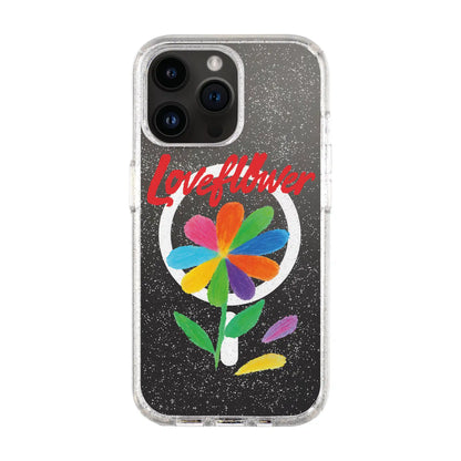 LOVE FLOWER-iPhone 14 Pro Max Shiny Kılıf MagSafe Özellikli