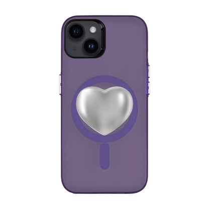 SILVER HEART-iPhone 14 Plus Hold Kılıf MagSafe Özellikli