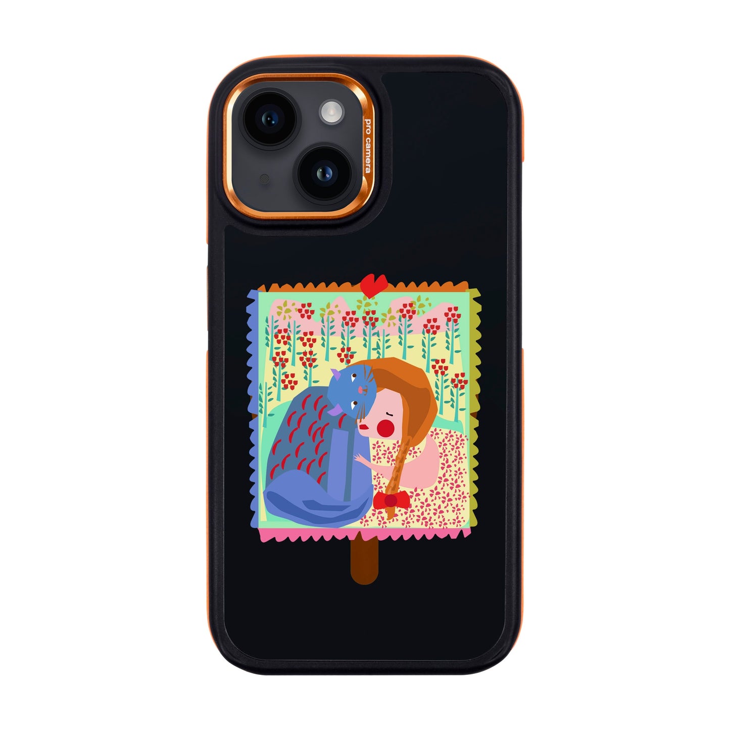 KEDİ POSTA PULU-Dark Kılıf MagSafe Özellikli - iPhone 13