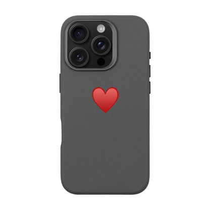 SPREAD HEART-iPhone 16 Pro Leather Premium Kılıf MagSafe Özellikli
