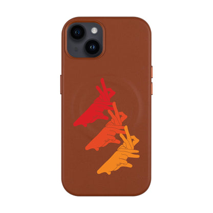 BUNNY MARCH-iPhone 14 Plus Leather Kılıf MagSafe Özellikli
