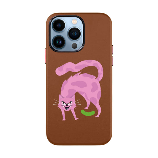 GRUMBLEPAWS-iPhone 13 Pro Max Leather Kılıf