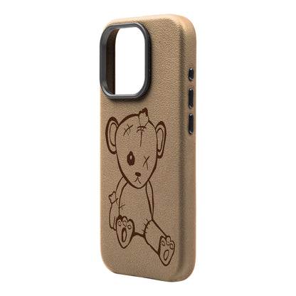 BABY BEAR-iPhone 16 Pro Leather Premium Kılıf MagSafe Özellikli