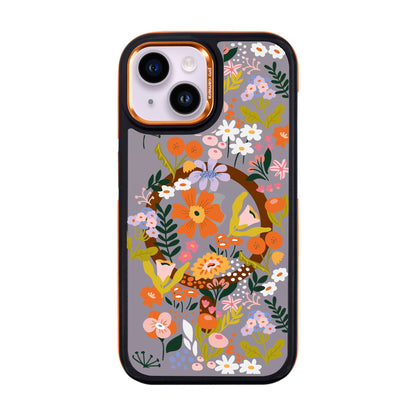FLOWER-iPhone 14 Dark Kılıf MagSafe Özellikli