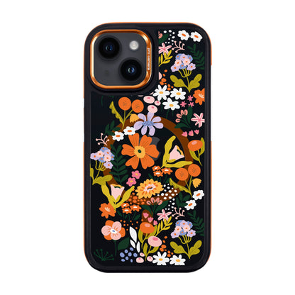 FLOWER-iPhone 14 Dark Kılıf MagSafe Özellikli