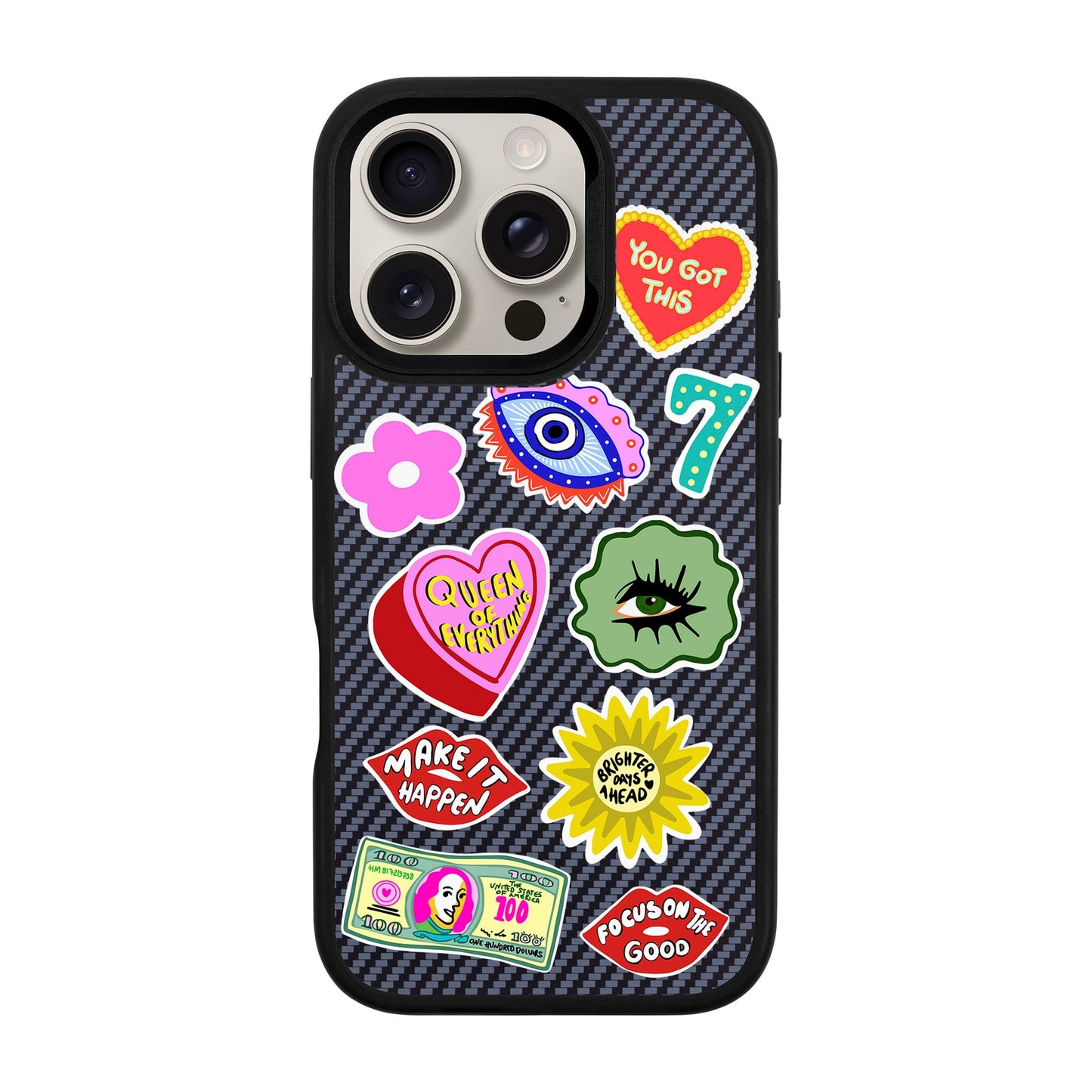 HM STICKERS-iPhone 16 Pro Plaid Kılıf MagSafe Özellikli