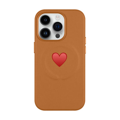 SPREAD HEART-Leather Kılıf MagSafe Özellikli - iPhone 14 Pro