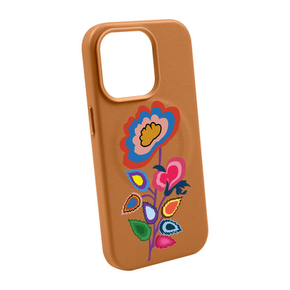 KNITTED FLOWER-Leather Kılıf MagSafe Özellikli - iPhone 13