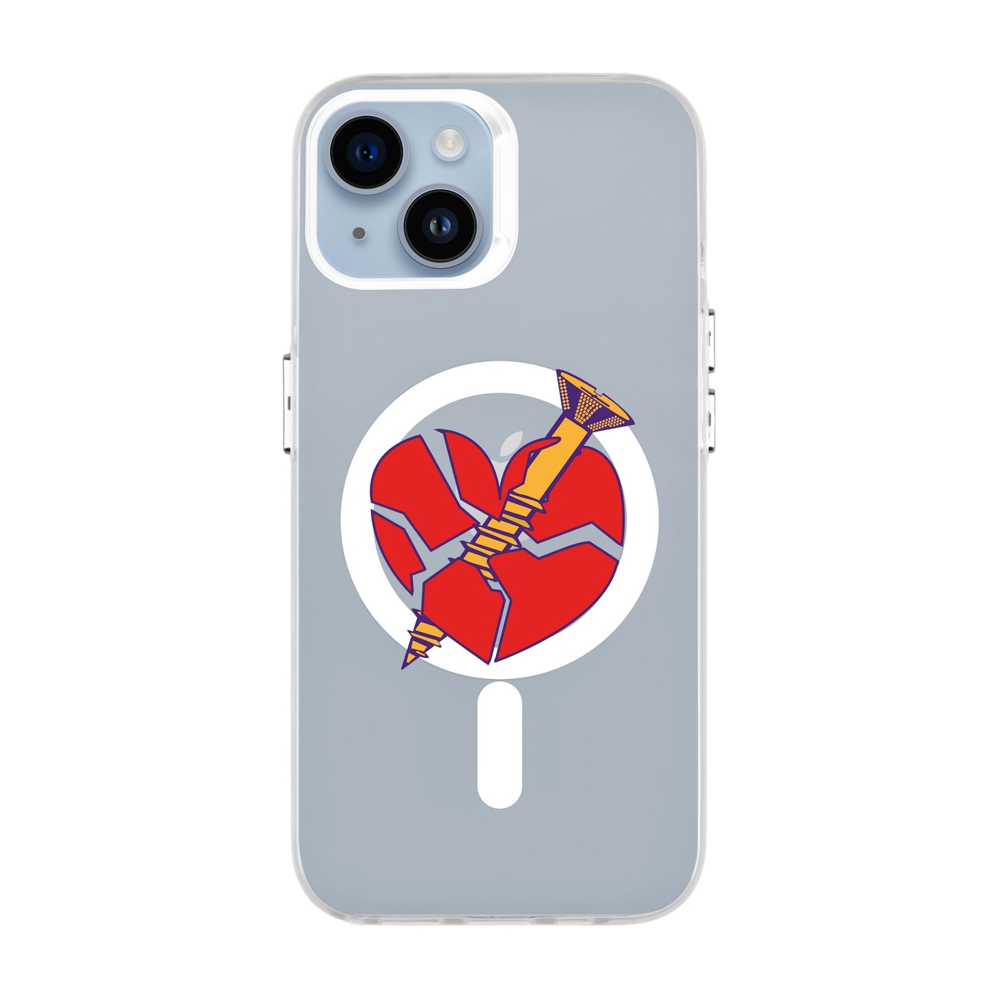 BROKEN HEART-iPhone 14 Hold Kılıf MagSafe Özellikli