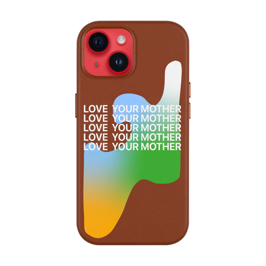 LOVE YOUR MOTHER-Leather Kılıf MagSafe Özellikli - iPhone 13