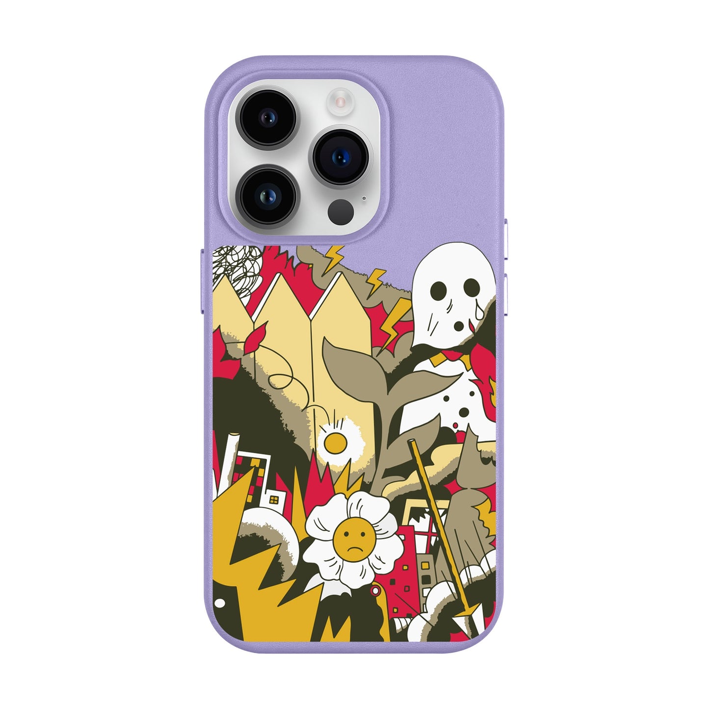 EVERYTHING IS BURNING-Leather Kılıf MagSafe Özellikli - iPhone 14 Pro