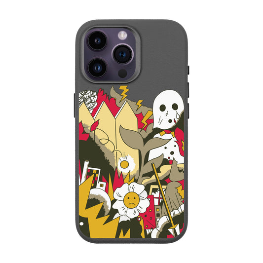 EVERYTHING IS BURNING-iPhone 14 Pro Max Leather Premium Kılıf MagSafe Özellikli