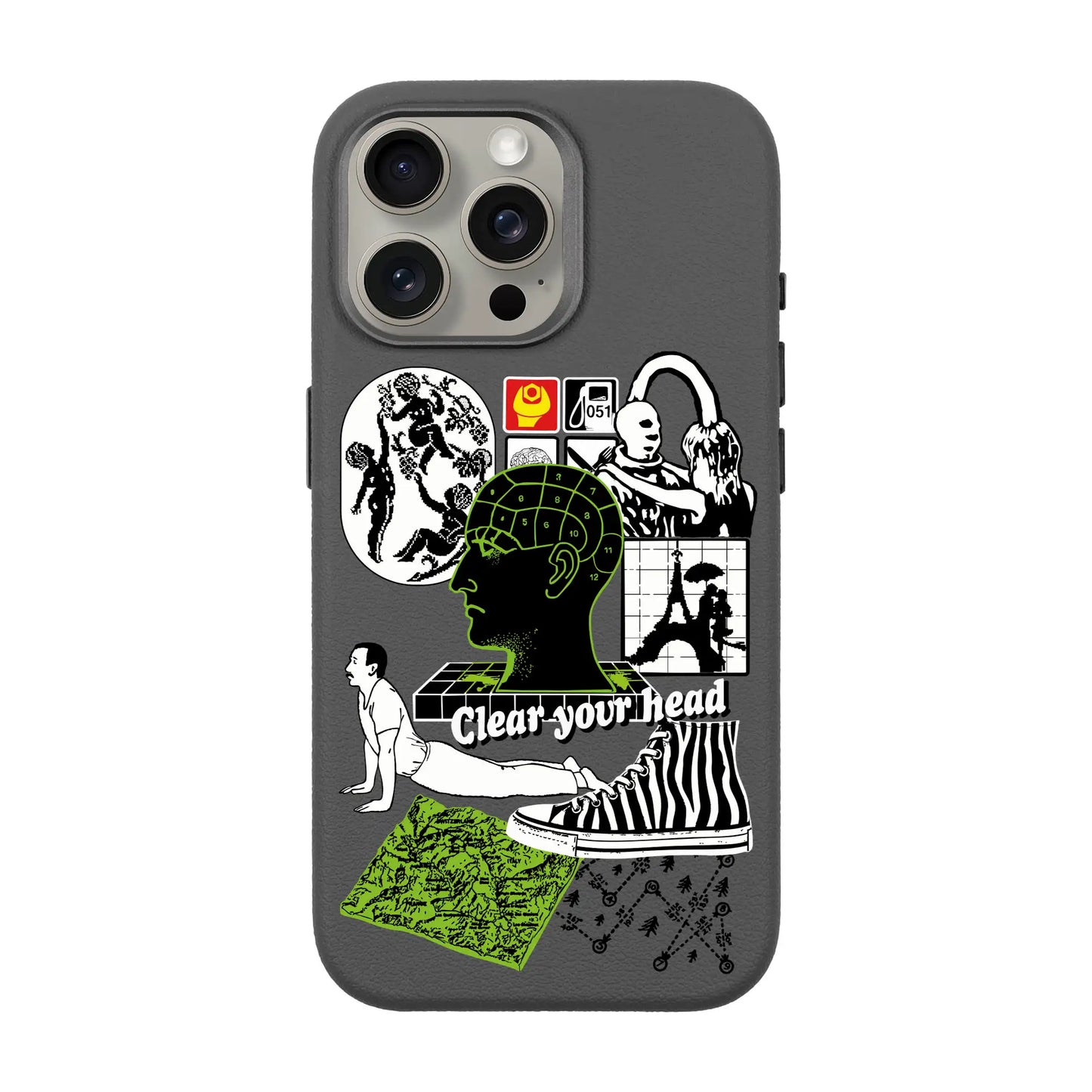 CLEAR YOUR HEAD-iPhone 15 Pro Max Leather Premium Kılıf MagSafe Özellikli
