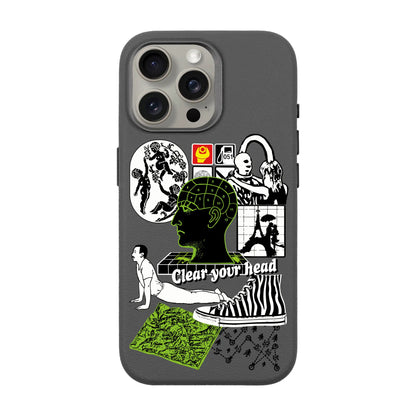 CLEAR YOUR HEAD-iPhone 15 Pro Max Leather Premium Kılıf MagSafe Özellikli