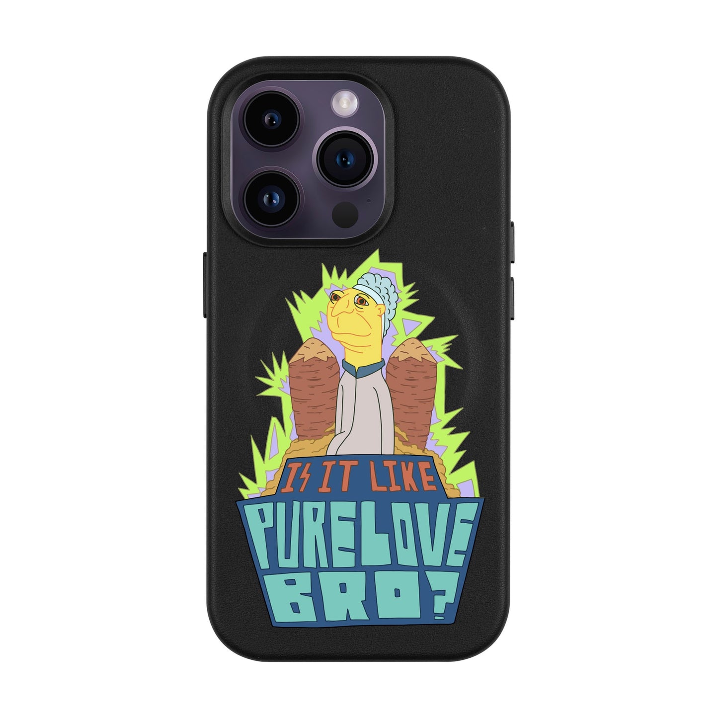 PURE LOVE-Leather Kılıf MagSafe Özellikli - iPhone 14 Pro