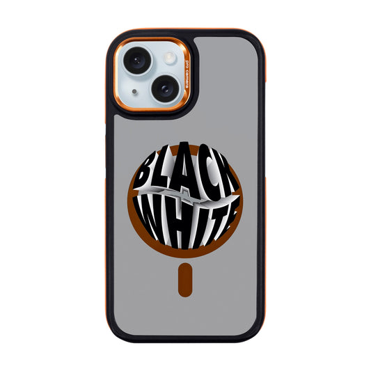 BLACK WHITE-iPhone 15 Dark Kılıf MagSafe Özellikli