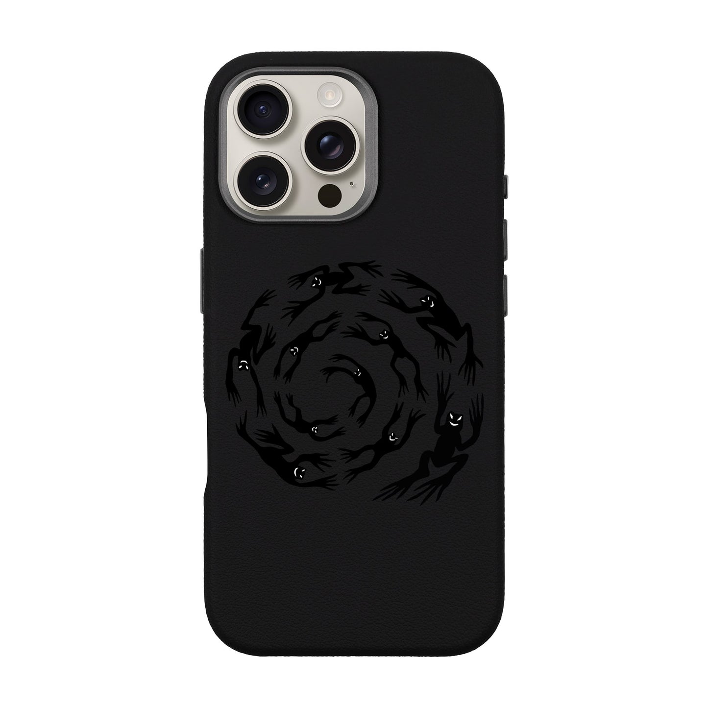 SWIRLING FROGS-iPhone 16 Pro Max Leather Premium Kılıf MagSafe Özellikli