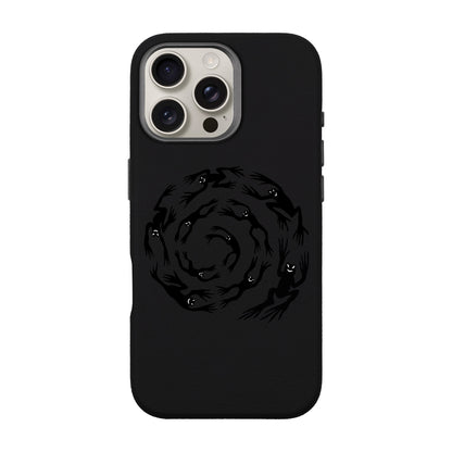 SWIRLING FROGS-iPhone 16 Pro Max Leather Premium Kılıf MagSafe Özellikli