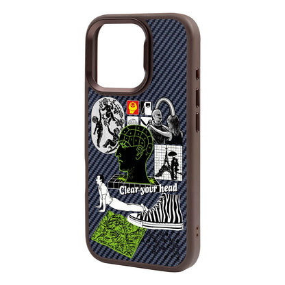 CLEAR YOUR HEAD-iPhone 16 Pro Plaid Kılıf MagSafe Özellikli