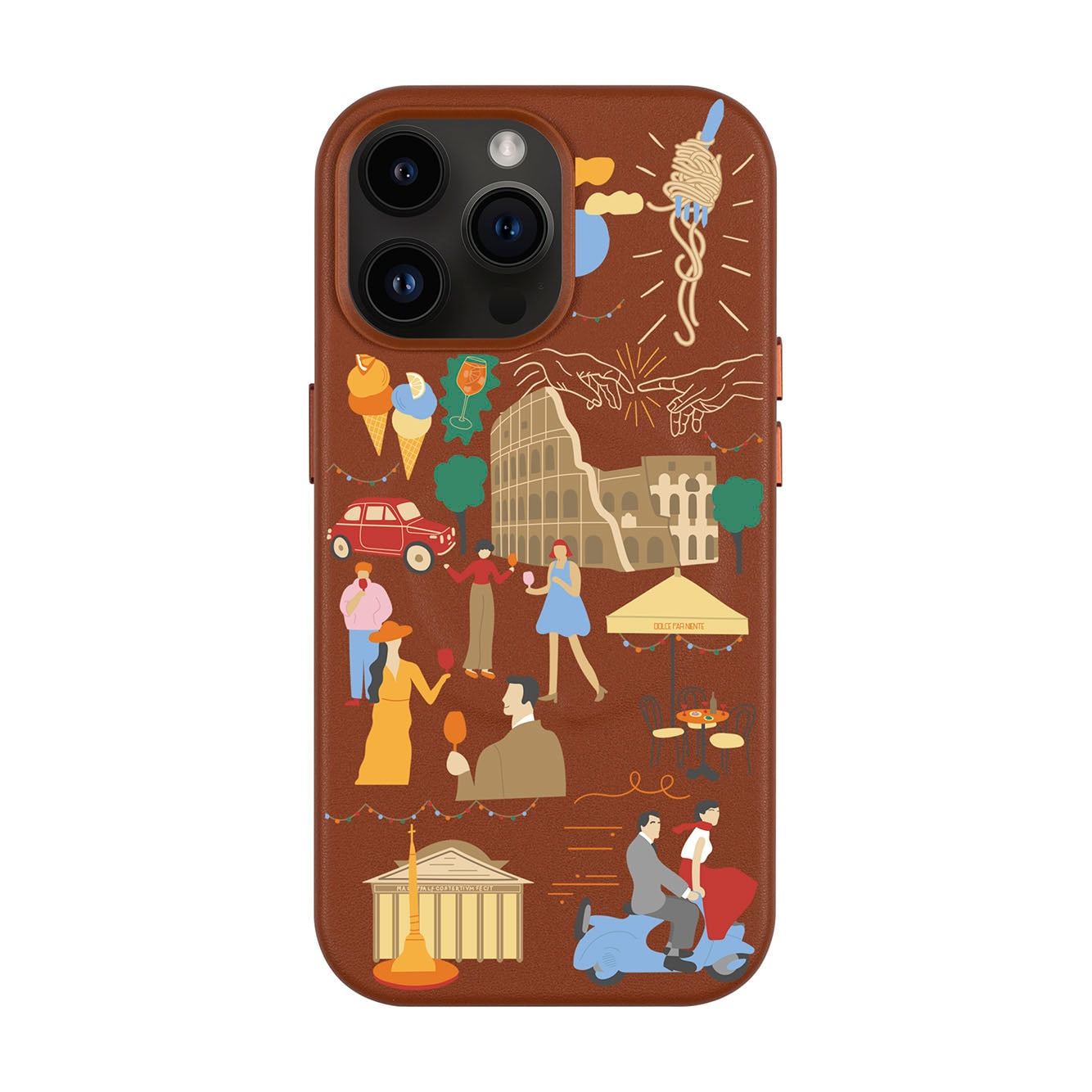 ROMA-iPhone 14 Pro Max Leather Kılıf MagSafe Özellikli