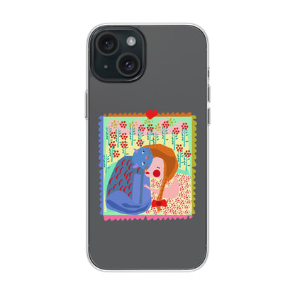 KEDİ POSTA PULU-iPhone 15 Plus Solid Kılıf
