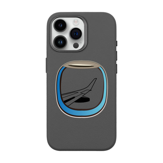 AIRCRAFT WINDOW-iPhone 14 Pro Max Leather Premium Kılıf MagSafe Özellikli