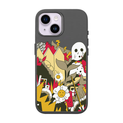 EVERYTHING IS BURNING-iPhone 14 Leather Premium Kılıf MagSafe Özellikli