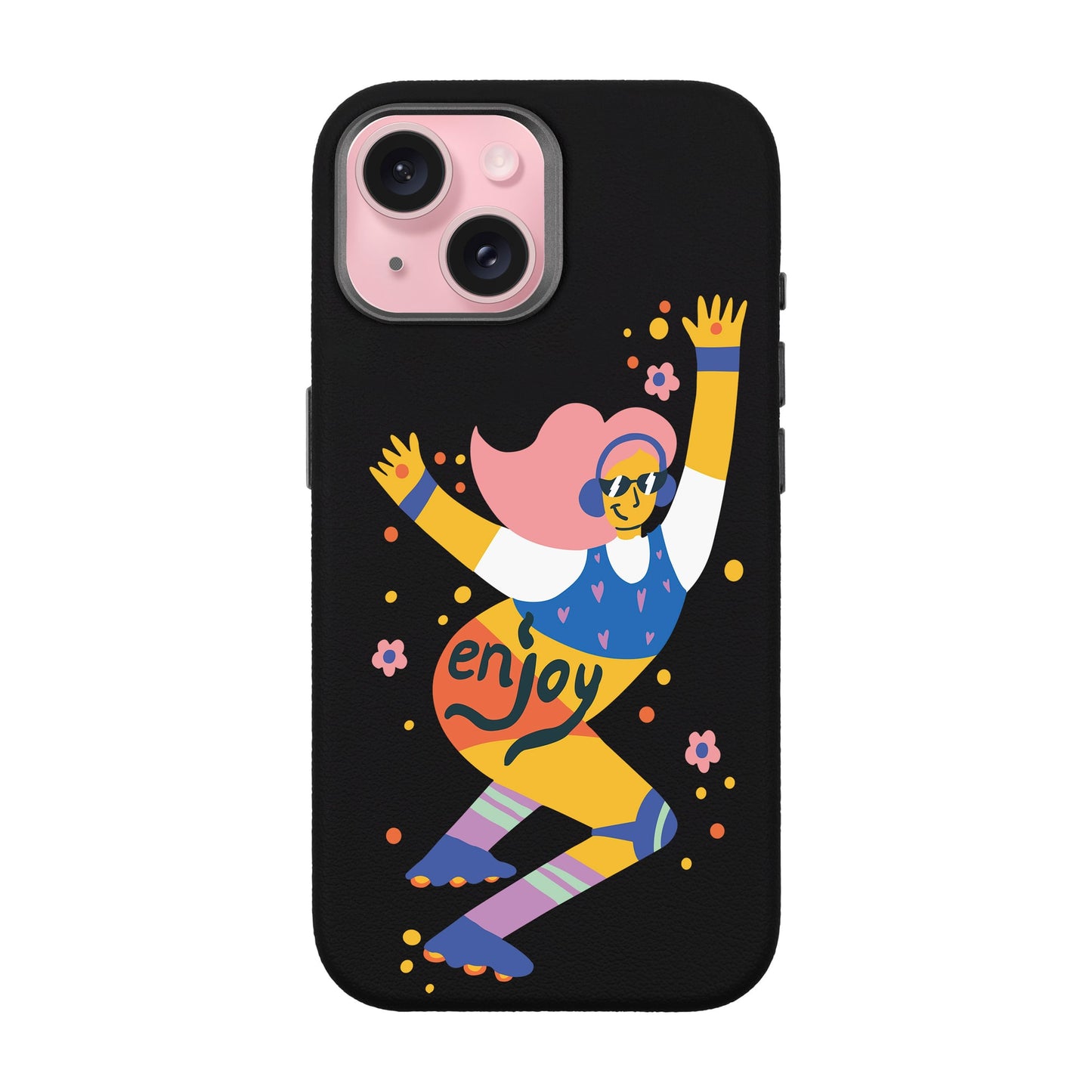 ENJOY-iPhone 15 Leather Premium Kılıf MagSafe Özellikli