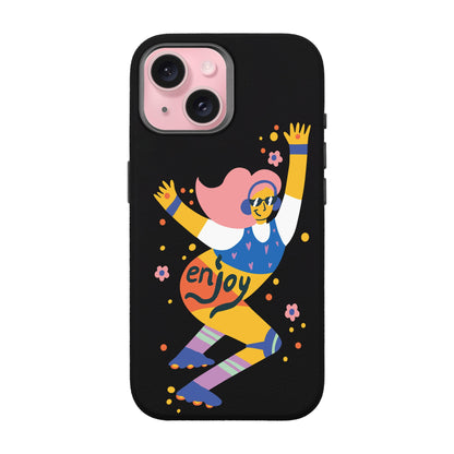 ENJOY-iPhone 15 Leather Premium Kılıf MagSafe Özellikli