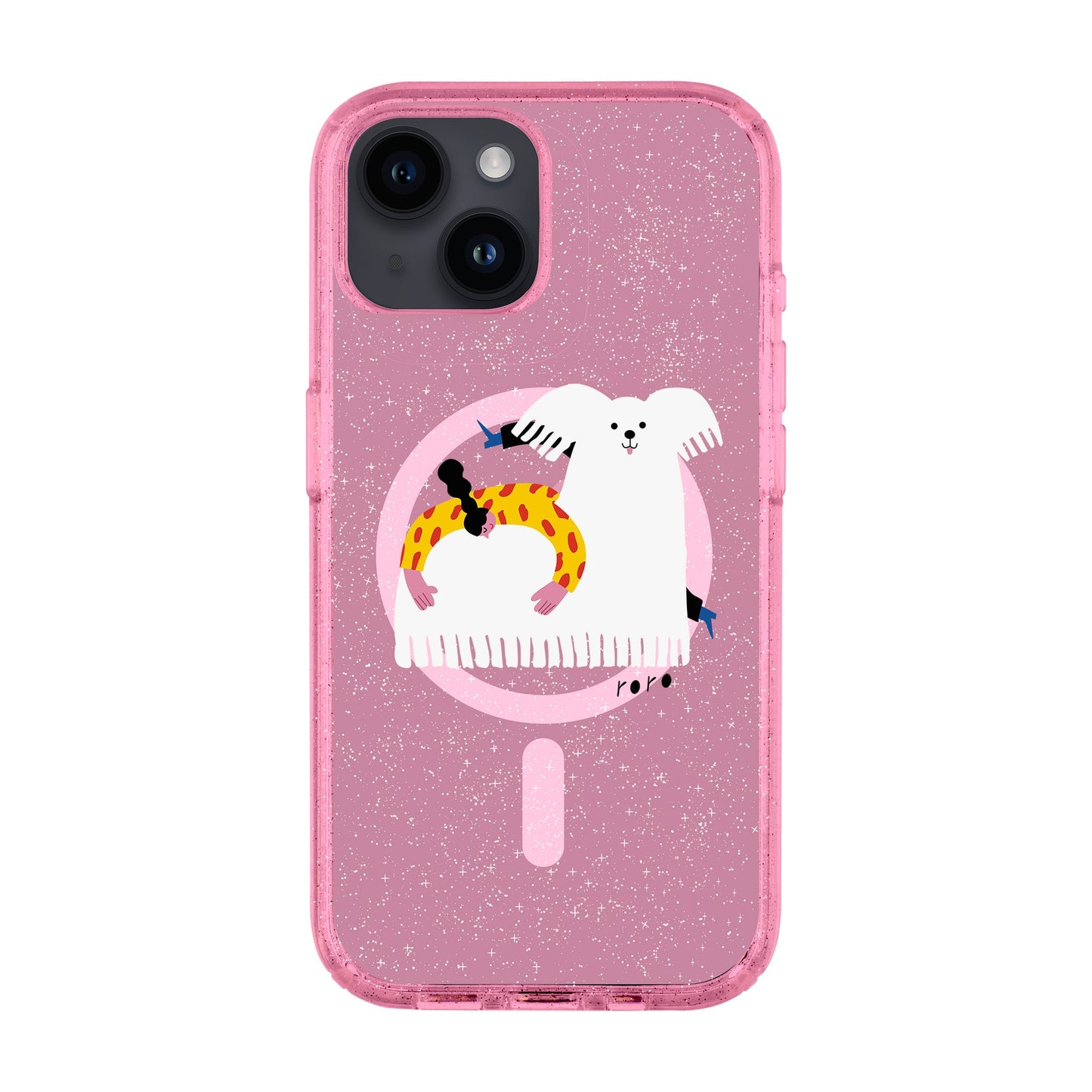 FANCY DOG-iPhone 14 Shiny Kılıf MagSafe Özellikli