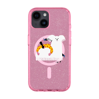 FANCY DOG-iPhone 14 Shiny Kılıf MagSafe Özellikli