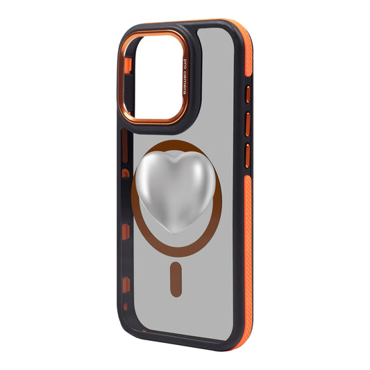 SILVER HEART-iPhone 15 Pro Dark Kılıf MagSafe Özellikli