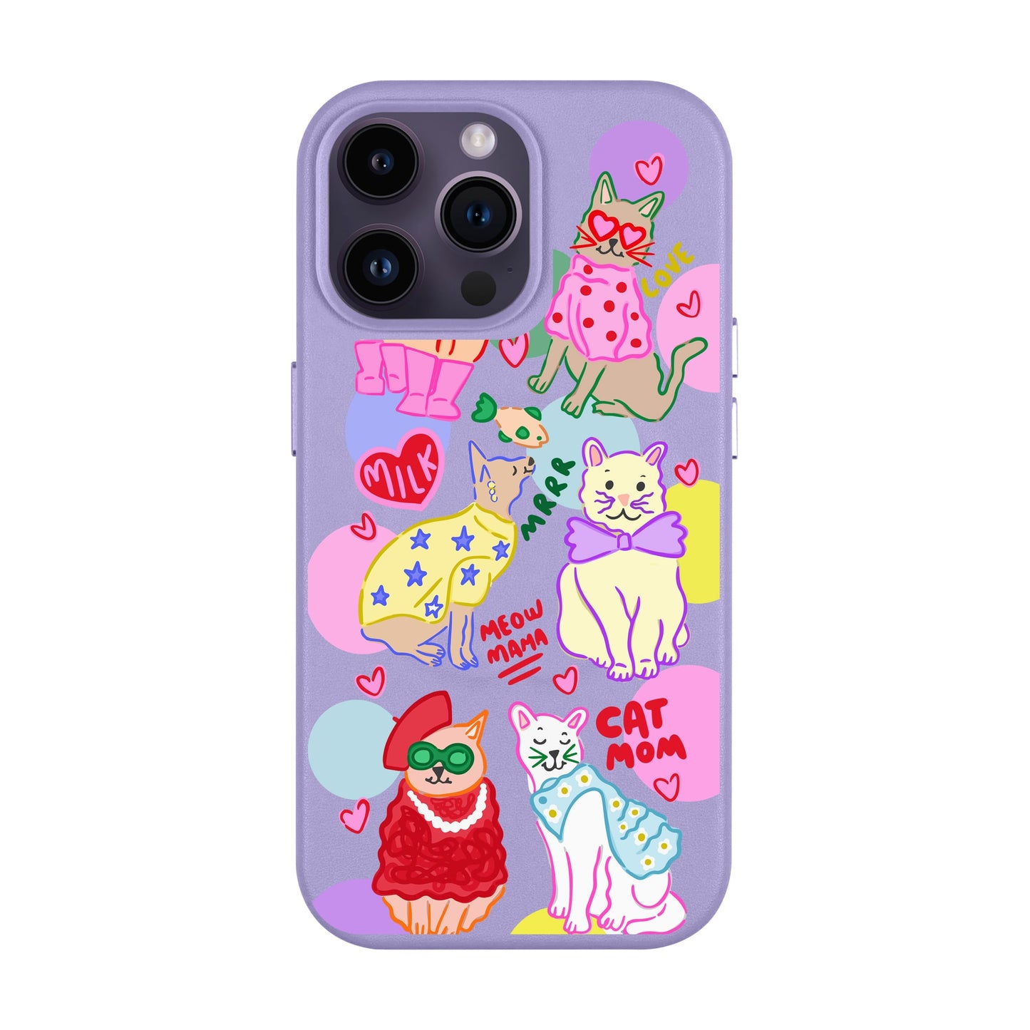 CAT MOM-iPhone 14 Pro Max Leather Kılıf MagSafe Özellikli