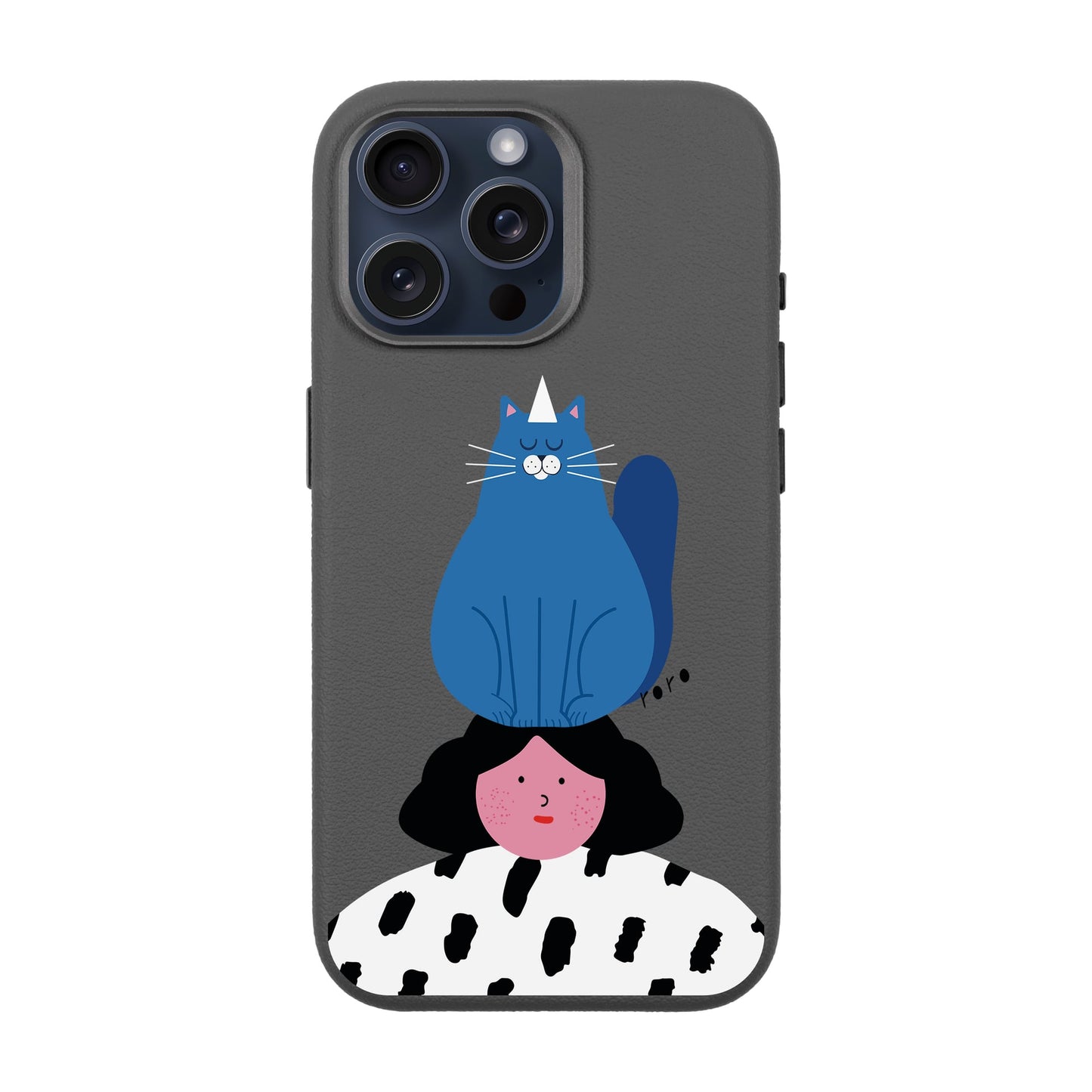 NAUGHTY CAT-iPhone 15 Pro Max Leather Premium Kılıf MagSafe Özellikli