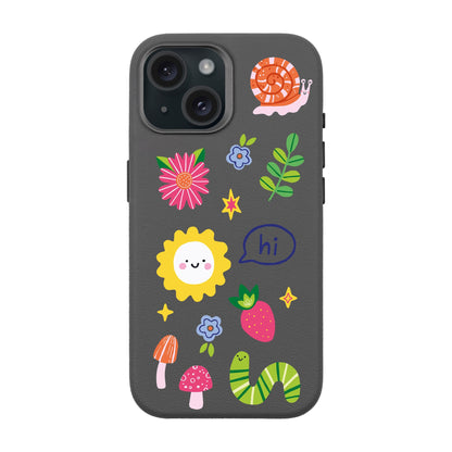 HELLO NATURE-iPhone 15 Leather Premium Kılıf MagSafe Özellikli