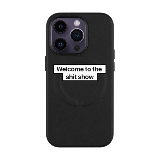 WELCOME-iPhone 14 Pro Leather Kılıf MagSafe Özellikli