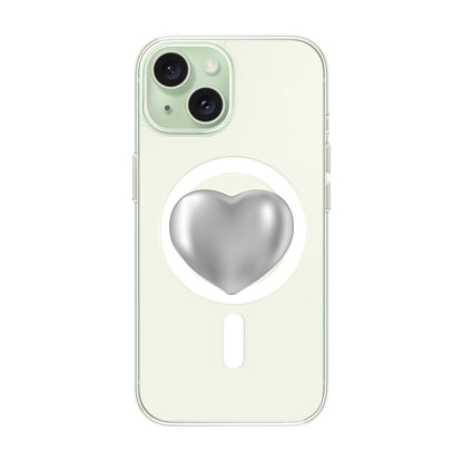 SILVER HEART-Solid Kılıf MagSafe Özellikli - iPhone 15